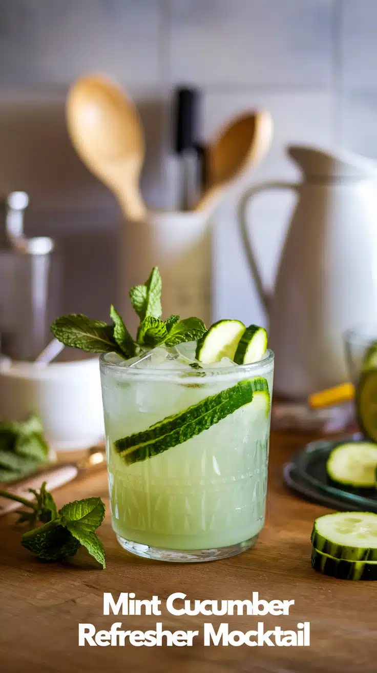 Mint Cucumber Refresher Mocktail