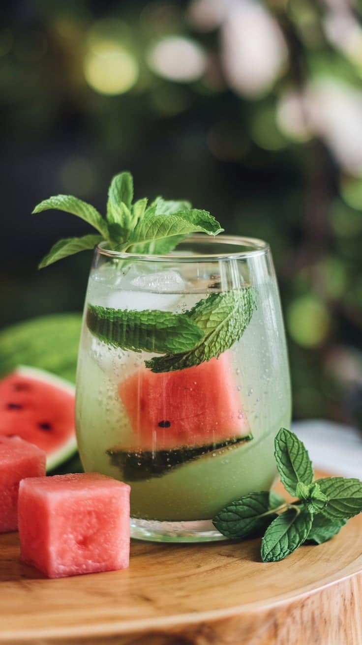 Minted Melon Splash Mocktail