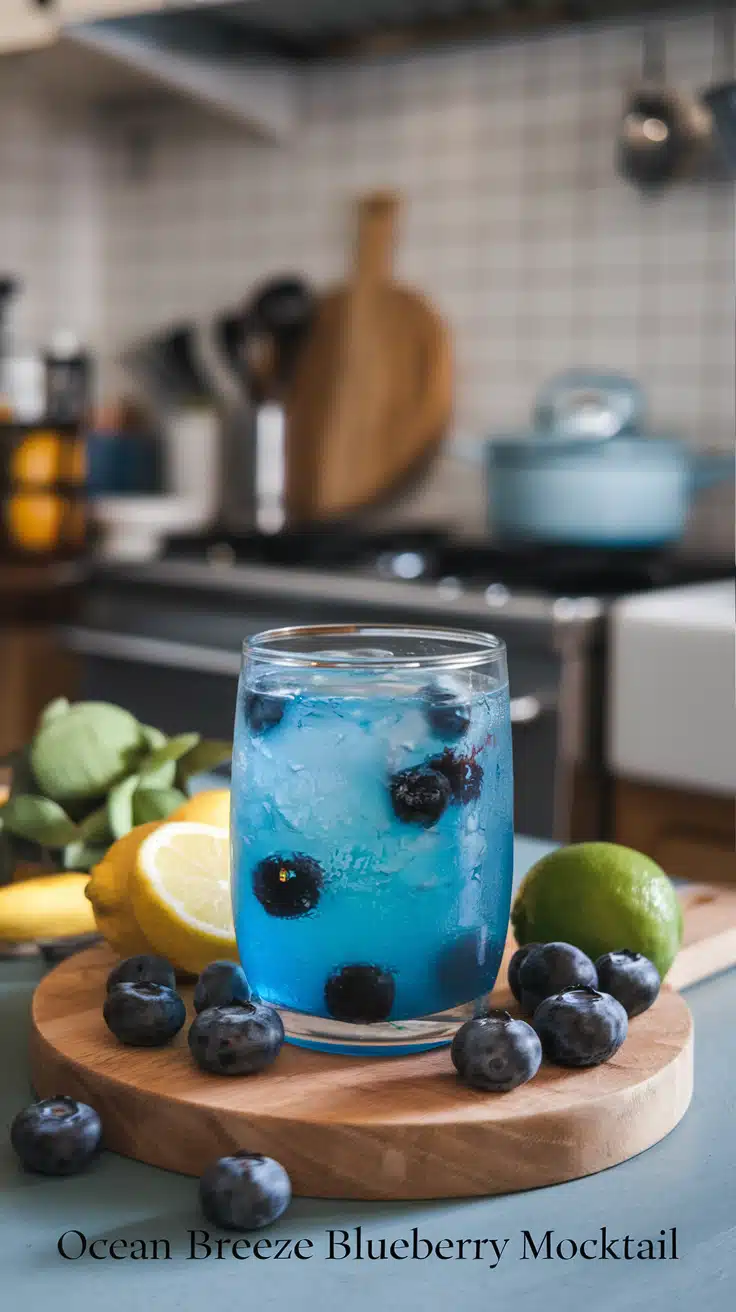 Ocean Breeze Blueberry Mocktail