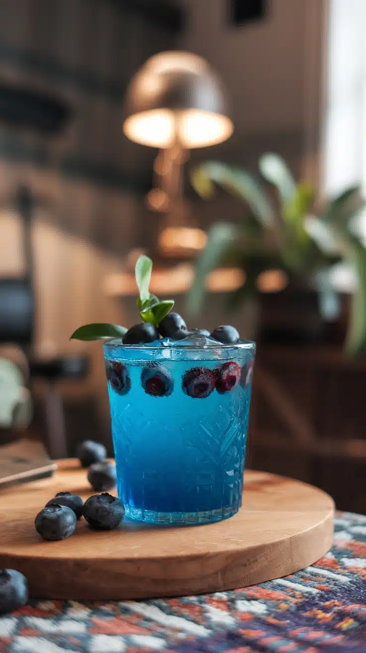 Ocean Breeze Blueberry Mocktail