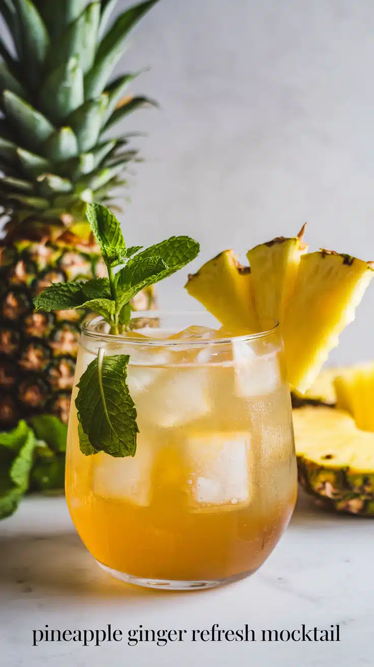 Pineapple Ginger Refresh Mocktail