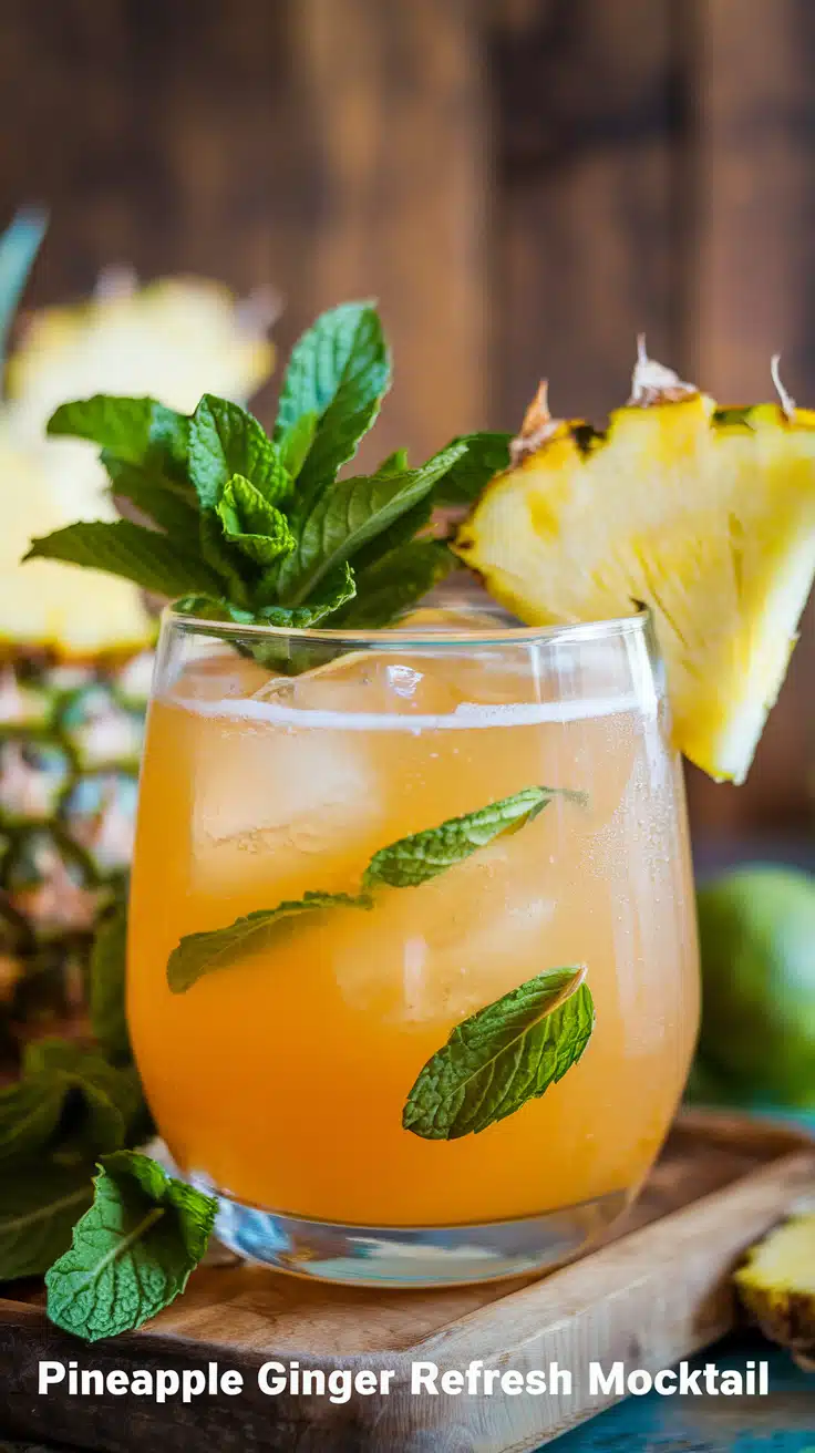 Pineapple Ginger Refresh Mocktail