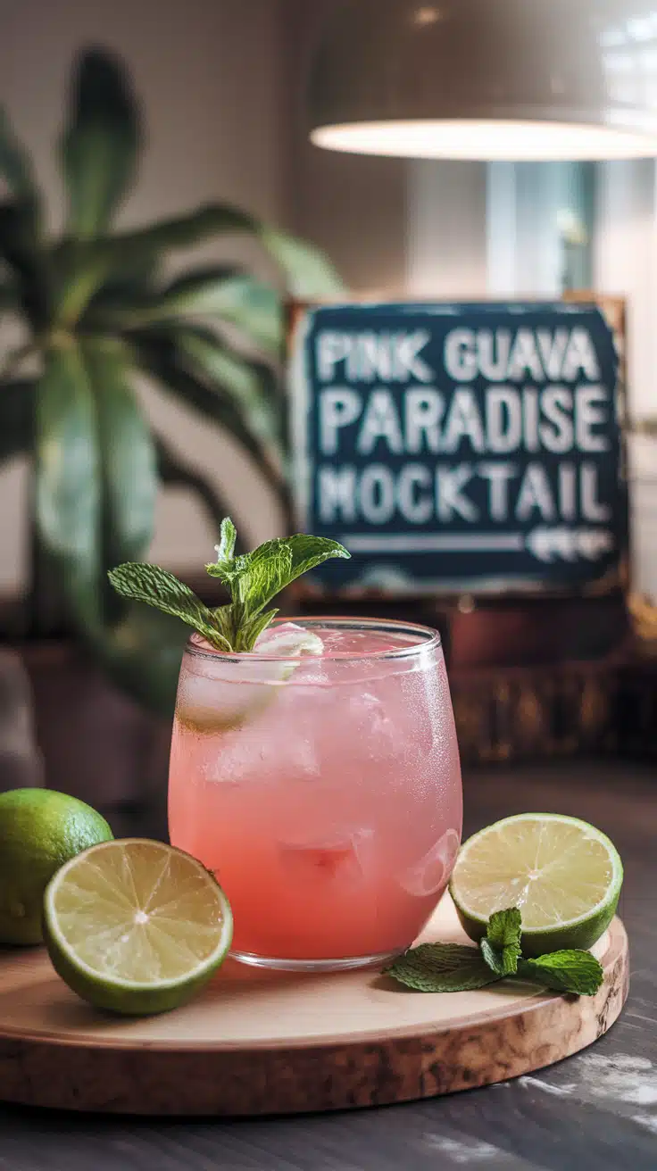 Pink Guava Paradise Mocktail