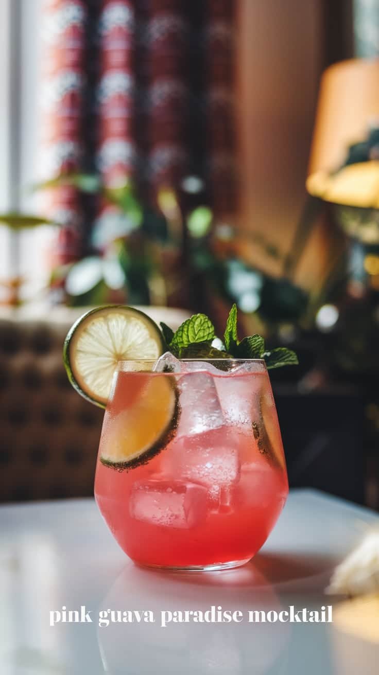 Pink Guava Paradise Mocktail