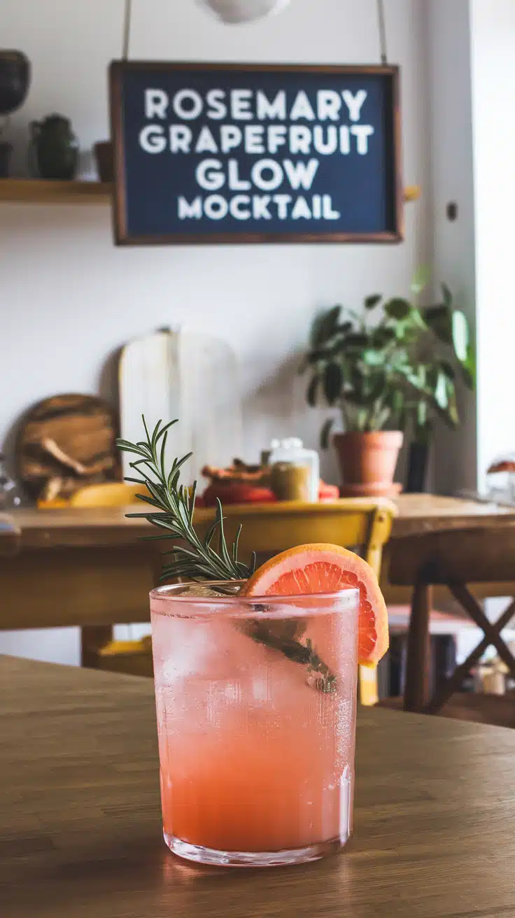 Rosemary Grapefruit Glow Mocktail