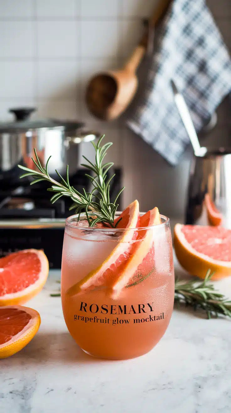 Rosemary Grapefruit Glow Mocktail