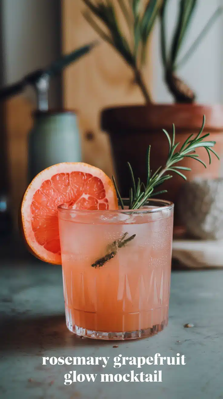 Rosemary Grapefruit Glow Mocktail
