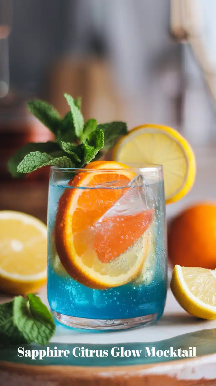 Sapphire Citrus Glow Mocktail