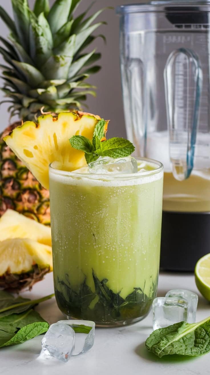 Spinach Pineapple Vitality Mocktail