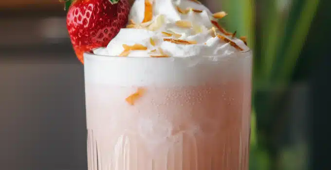 Strawberry Coconut Cloud Mocktail