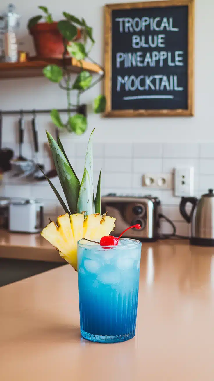 Tropical Blue Pineapple Mocktail
