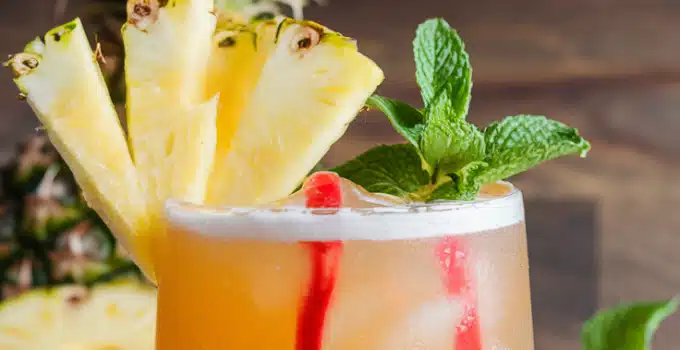 Tropical Sunset Pineapple Mocktail
