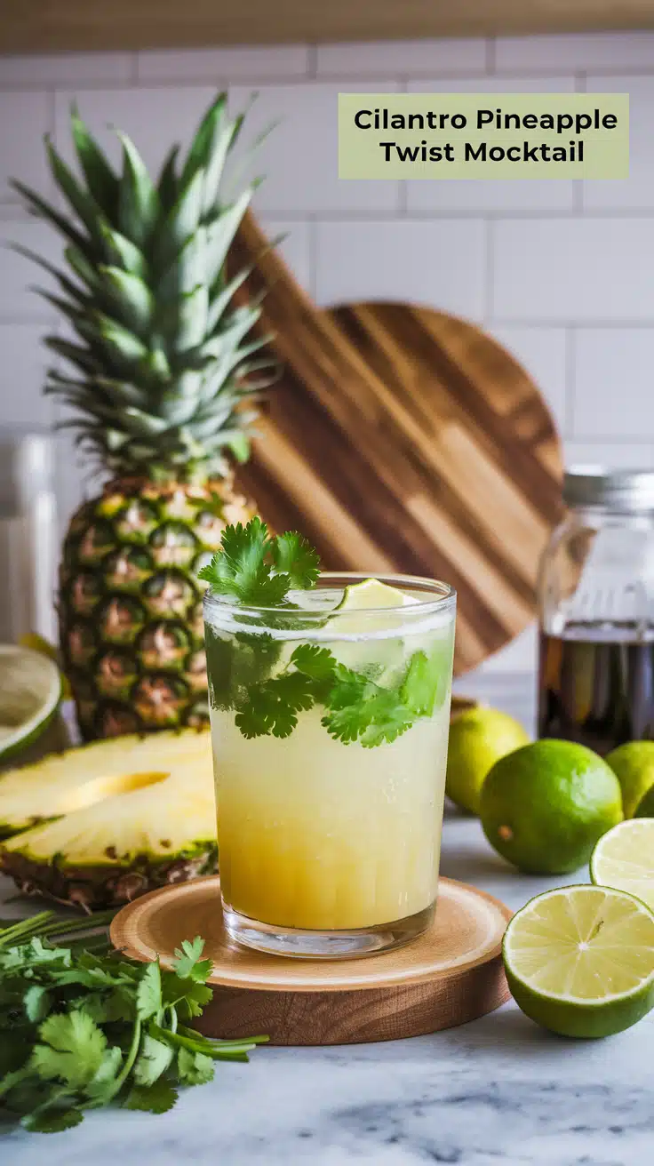 Cilantro Pineapple Twist Mocktail