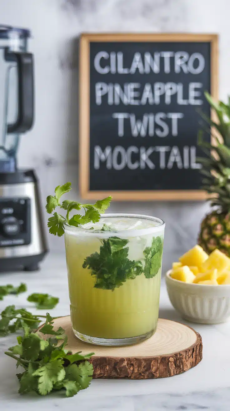 Cilantro Pineapple Twist Mocktail