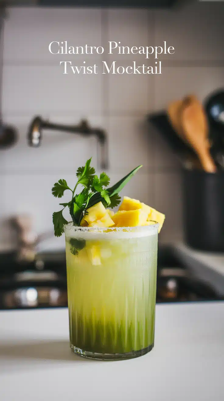 Cilantro Pineapple Twist Mocktail