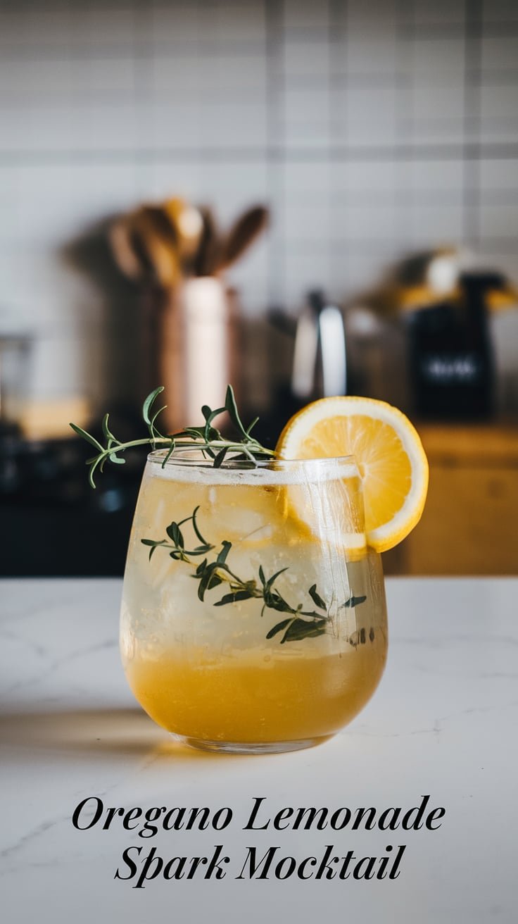 Oregano Lemonade Spark Mocktail