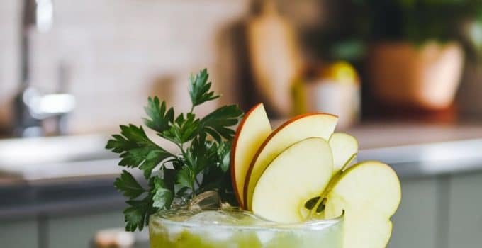 Parsley Green Apple Mocktail