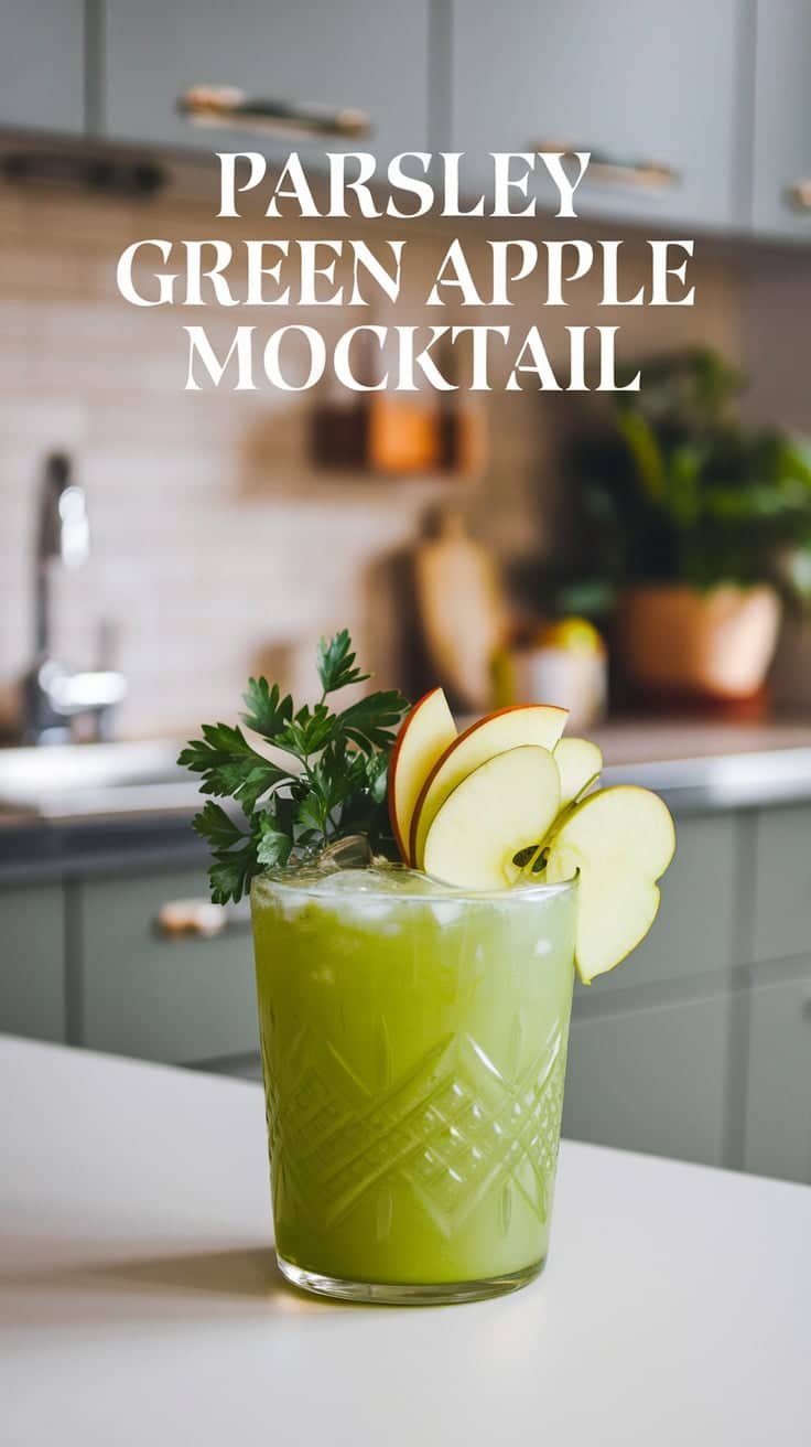 Parsley Green Apple Mocktail