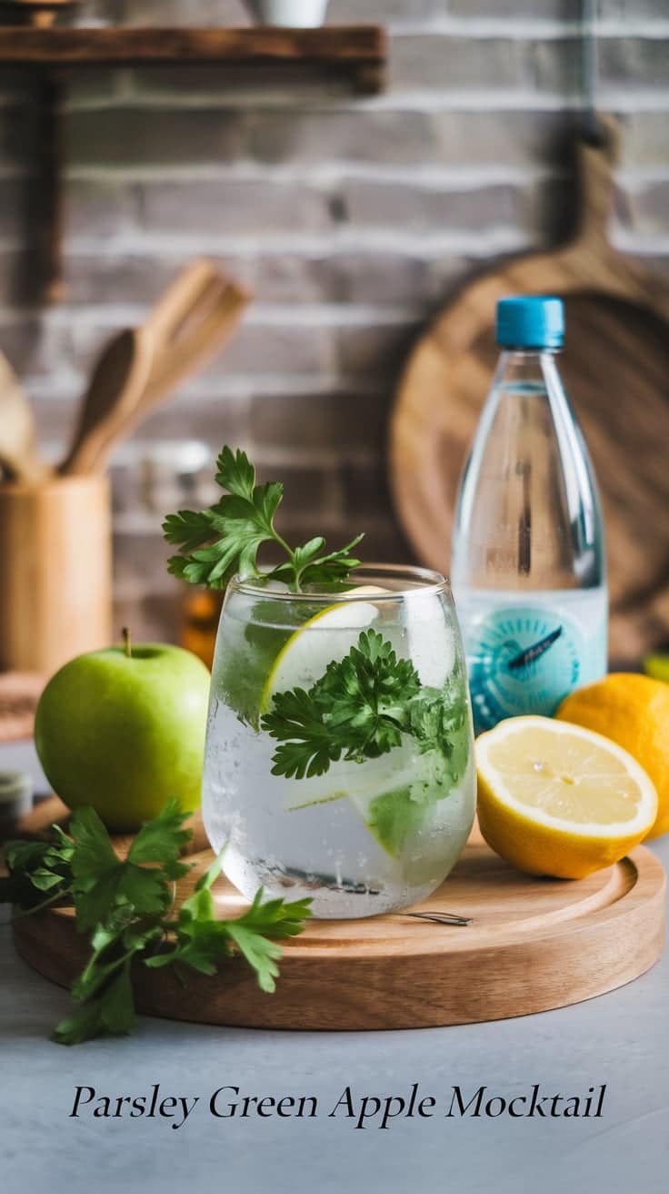 Parsley Green Apple Mocktail