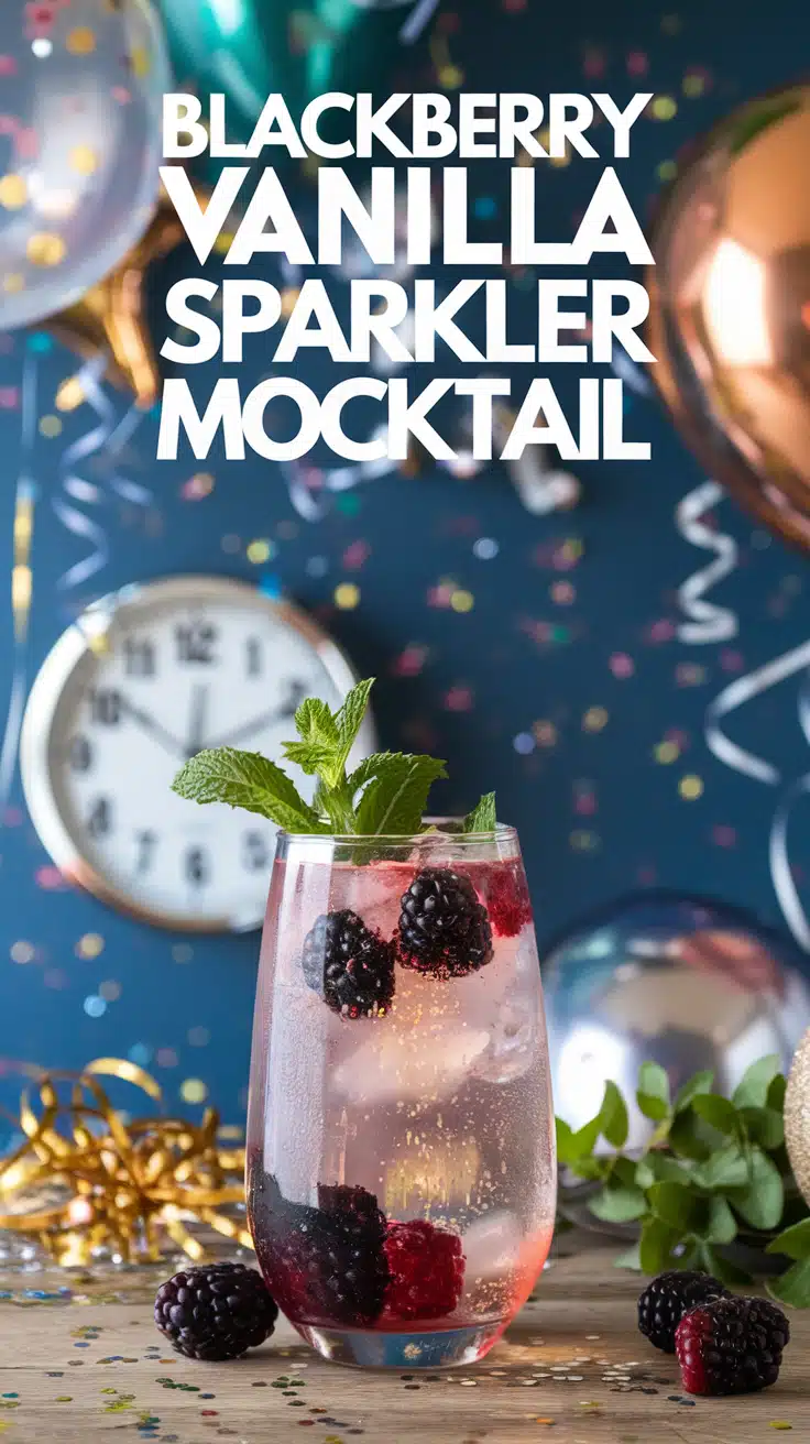 Blackberry Vanilla Sparkler Mocktail
