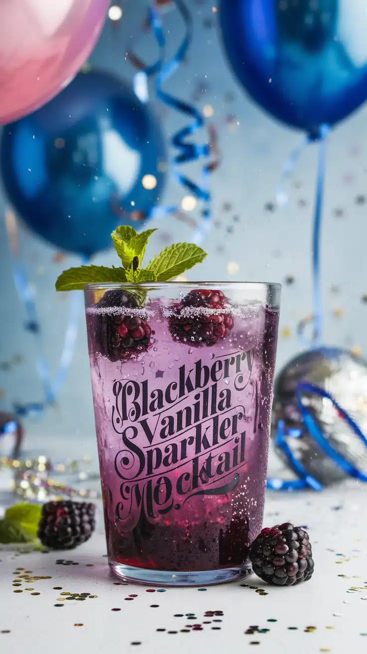 Blackberry Vanilla Sparkler Mocktail
