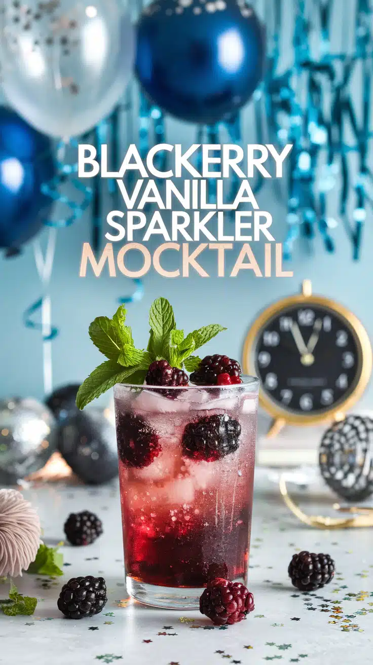 Blackberry Vanilla Sparkler Mocktail