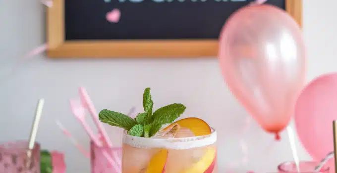 Blush Peach Friendship Fizz Mocktail