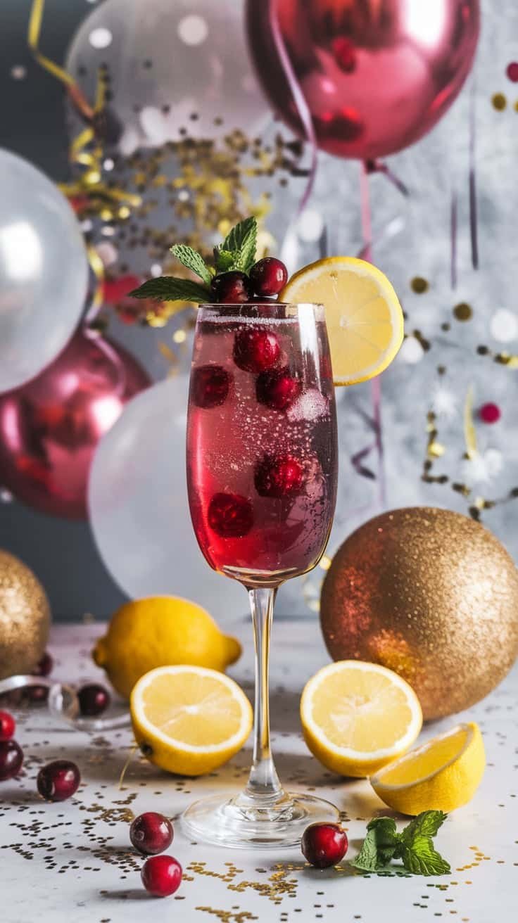 Cranberry Elderflower Glow Mocktail
