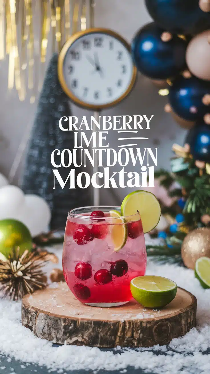 Cranberry Lime Countdown Mocktail