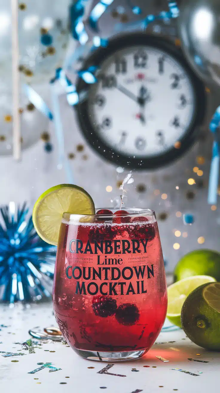 Cranberry Lime Countdown Mocktail