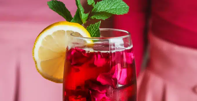 Cranberry Rose Petal Mocktail