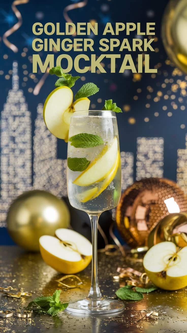Golden Apple Ginger Spark Mocktail