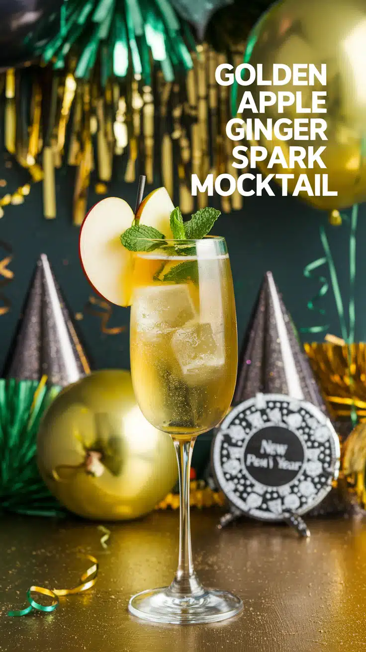 Golden Apple Ginger Spark Mocktail