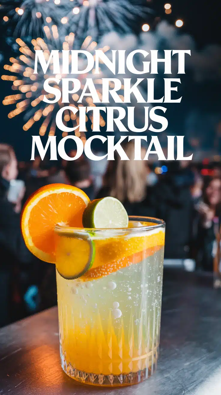 Midnight Sparkle Citrus Mocktail