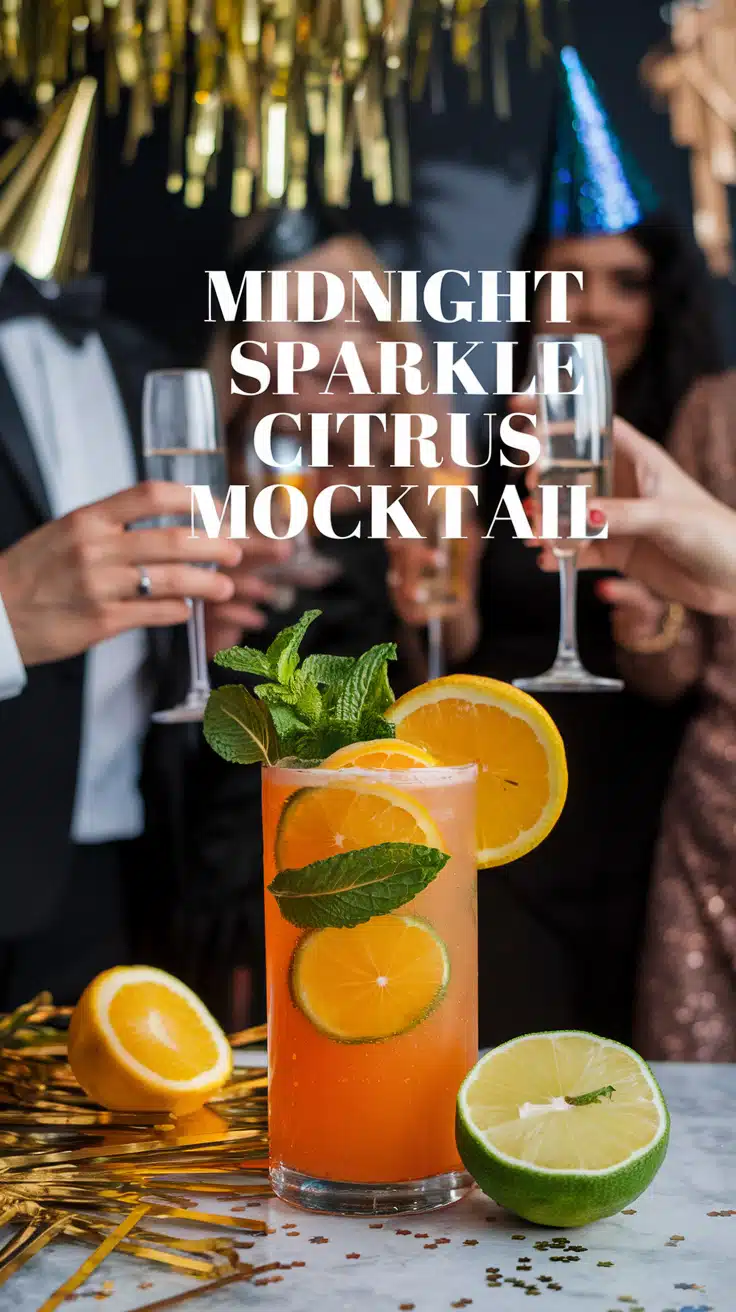 Midnight Sparkle Citrus Mocktail