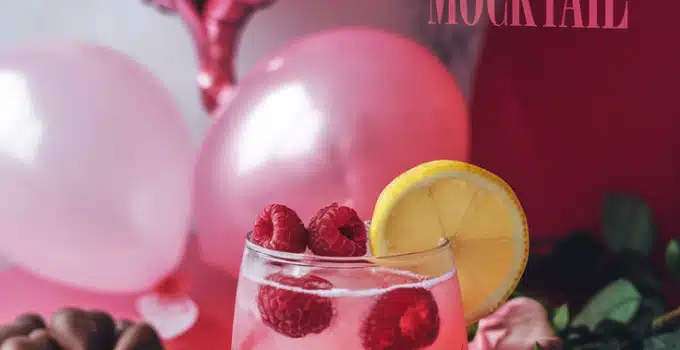 Raspberry Heart Glow Mocktail