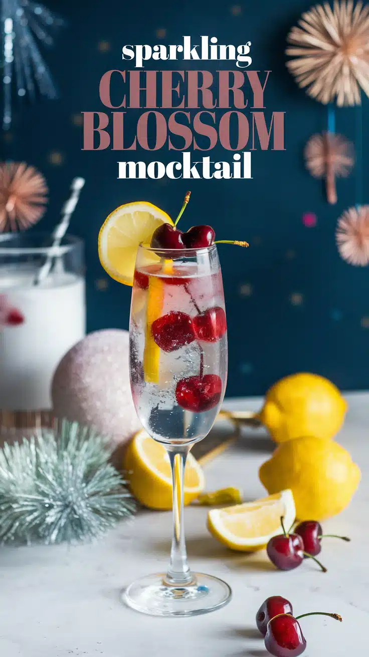 Sparkling Cherry Blossom Mocktail