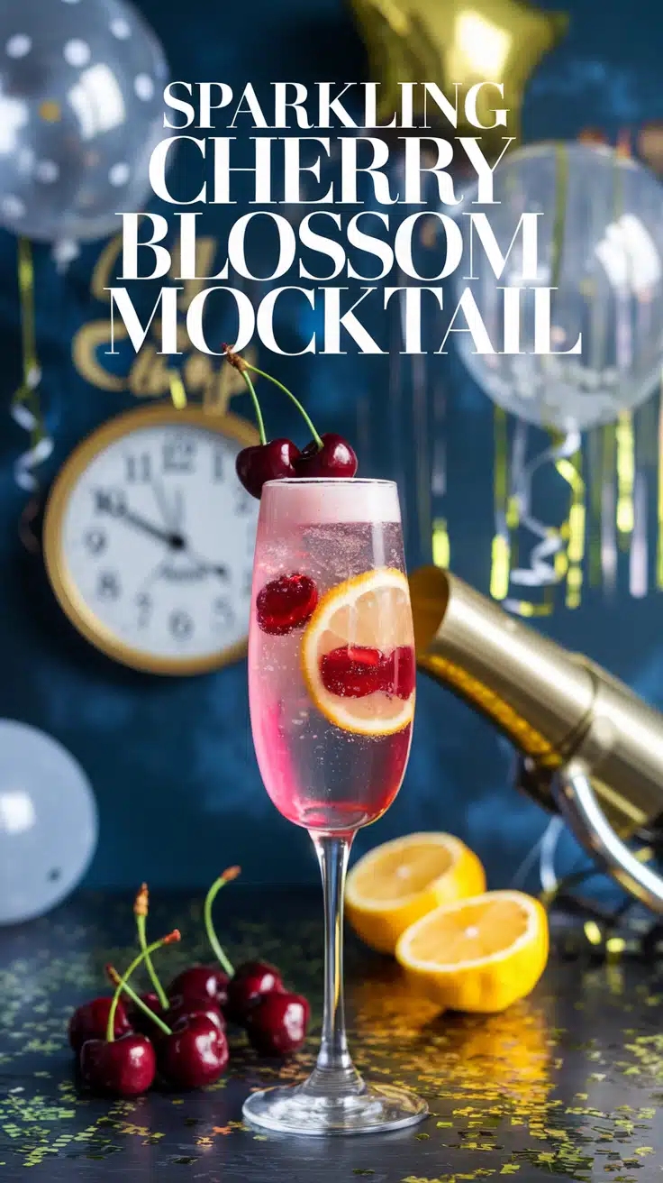 Sparkling Cherry Blossom Mocktail