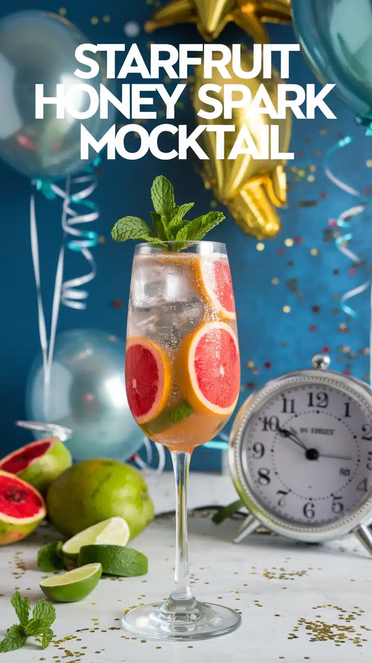 Starfruit Honey Spark Mocktail