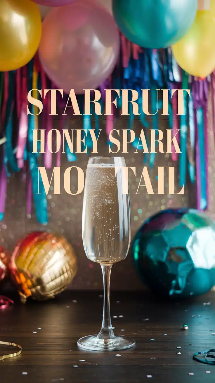 Starfruit Honey Spark Mocktail