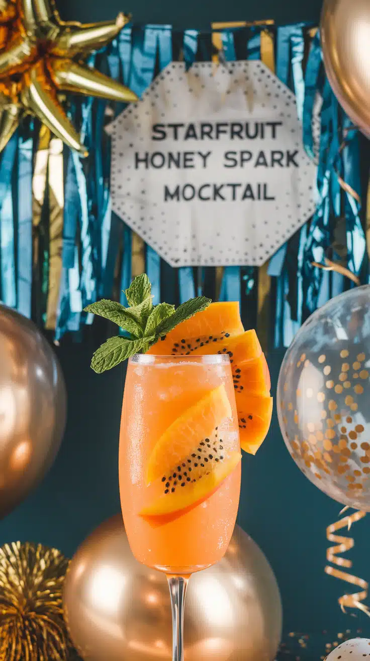 Starfruit Honey Spark Mocktail