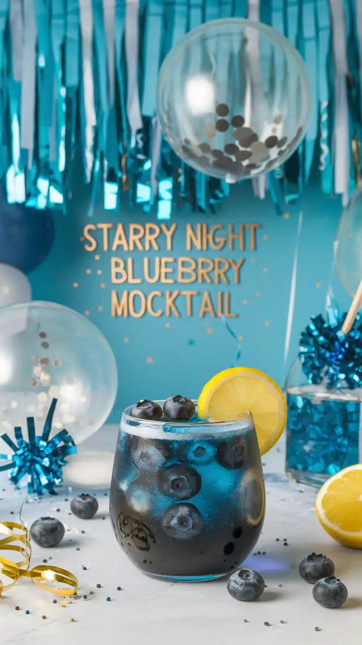 Starry Night Blueberry Mocktail