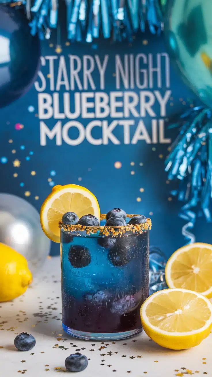 Starry Night Blueberry Mocktail