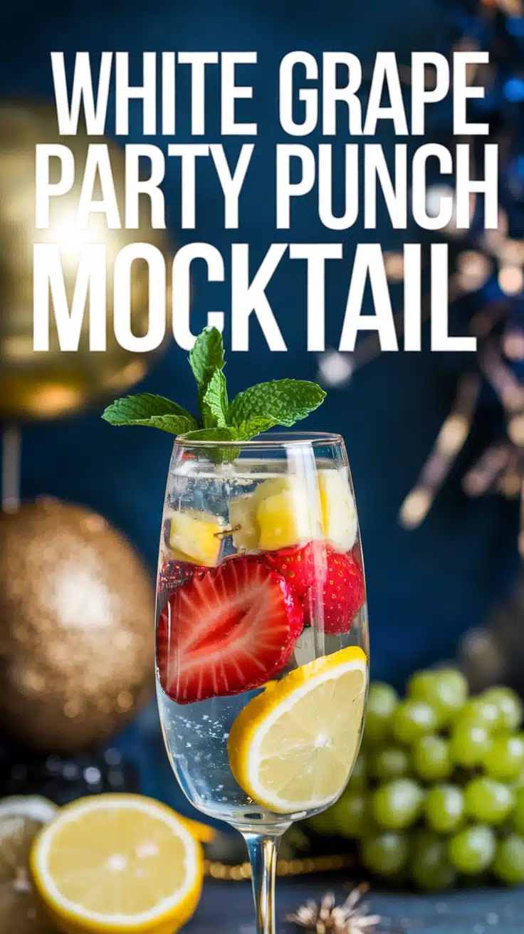 White Grape Party Punch Mocktail