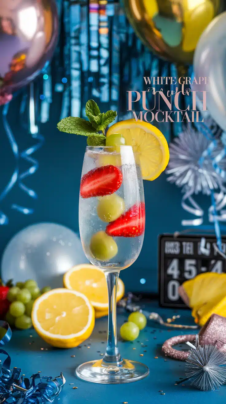 White Grape Party Punch Mocktail