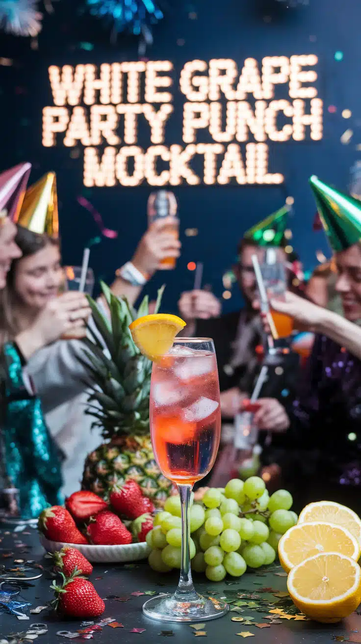 White Grape Party Punch Mocktail