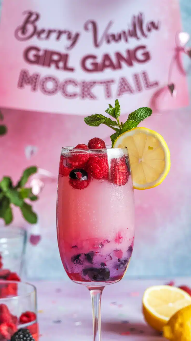 Berry Vanilla Girl Gang Mocktail