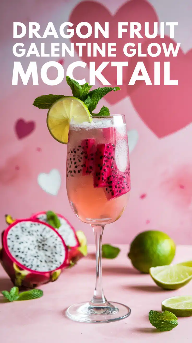 Dragon Fruit Galentine Glow Mocktail