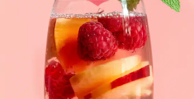 Peach Raspberry Sisterhood Mocktail