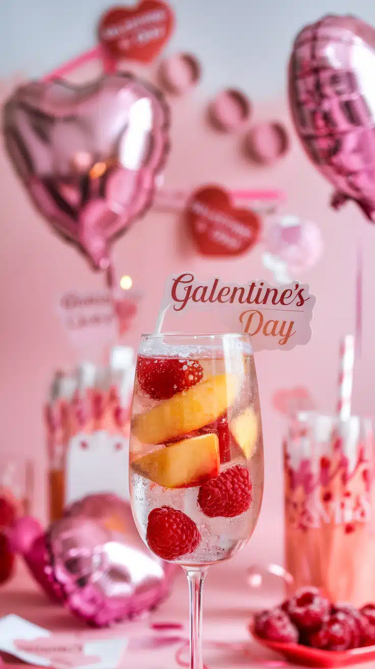 Peach Raspberry Sisterhood Mocktail